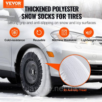 Vevor 310377 Thickened Snow Socks Tires Snow Traction Tire Cover Medium Pack 2 шт.