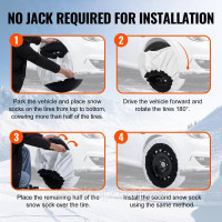Vevor 310377 Thickened Snow Socks Tires Snow Traction Tire Cover Medium Pack 2 шт.