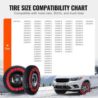 Vevor 310379 Потовщені снігові шкарпетки Шини Snow Traction Tire Cover Large Pack of 2