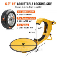 Vevor 310393 Wheel Lock Car Claw Комплект із 2 фіксаторів для шин. Підходить для протиугінного колеса причепа з діаметром коліс