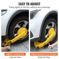 Vevor 310393 Wheel Lock Car Claw Комплект із 2 фіксаторів для шин. Підходить для протиугінного колеса причепа з діаметром коліс