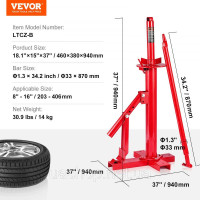 Vevor 770346 Шиномонтажний стенд шиномонтажний стенд 203-406 мм регульований, шиномонтажний стенд 460x380x940