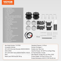 Vevor 310477 Комплект підвіски Airbag 11-2019 Chevrolet Silverado GMC Sierra 2500/3500 HD Vevor 310477 Комплект підвіски Airbag 11-2019 Chevrolet Silverado GMC Sierra 2500/3500 HD
