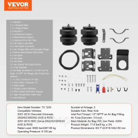Vevor 310486 Комплект підвіски Airbag 01-2010 Chevrolet Silverado GMC Sierra 2500/3500 HD