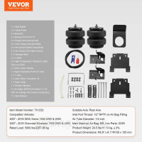 Vevor 310482 Комплект підвіски Airbag підходить до 07-18 Chevrolet Silverado GMC Sierra 1500