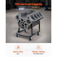 Vevor 310501 Стійка двигуна Підйомник двигуна з 4 коліщатками, важка сталь 340 кг