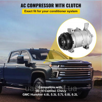 Vevor 310557 Компресор кондиціонера, підходить для GMC YUKON 2001 2002 2003-2007 2008 2009 6.0 л, 5.3 л, 4.8 л Vevor 310557 Компресор кондиціонера, підходить для GMC YUKON 2001 2002 2003-2007 2008 2009 6.0 л, 5.3 л, 4.8 л