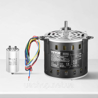 Vevor 310562 1/2 HP Двигун повітродувки 2,6 A 1300/1100/800 об/хв 3-канальний 15 мкФ/450 В конденсатор