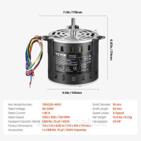 Vevor 310563 Двигун повітродувки 1/3HP 1.95A 750/9501250об/хв 3-швидкісний конденсатор 15мкФ/450В