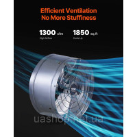 Vevor 311165 Горищний витяжний вентилятор 1300CFM 380x200mm Регульований термостат Vevor 311165 Горищний витяжний вентилятор 1300CFM 380x200mm Регульований термостат