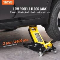 Vevor 310583 Гідравлічний домкрат 2-тонний низькопрофільний надміцний алюмінієвий гідравлічний домкрат з подвійним поршневим
