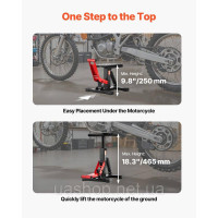 Vevor 310607 Регульований гідравлічний домкрат для мотоцикла Dirt Bike Lift Stand 544 кг