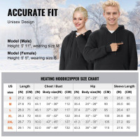 Vevor 311190 Heated Hoodie Heating Jacket USB Heated Unisex L Black Vevor 311190 Heated Hoodie Heating Jacket USB Heated Unisex L Black