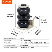 Vevor 310622 Vor Traugalleber, 3 T триразовий повітряний мішок, підйомник подушок безпеки з шістьма сталевими трубами, висотою Vevor 310622 Vor Traugalleber, 3 T триразовий повітряний мішок, підйомник подушок безпеки з шістьма сталевими трубами, висотою