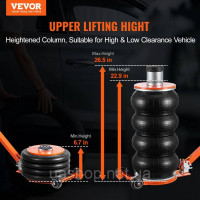 Vevor 310624 Pneumatic Car Jack Air Jack 6t Four Bag SUV Pickup Portable Black Vevor 310624 Pneumatic Car Jack Air Jack 6t Four Bag SUV Pickup Portable Black