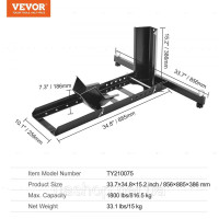 Vevor 310635 Мотоциклетна підставка для передніх коліс 381-558,8 мм Регульована, вантажопідйомність підставки для мотоциклів 816,5