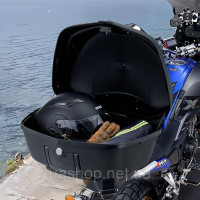 Vevor 310657 Кофр для мотоцикла, задній бокс 48 л, виготовлений з ПП матеріалу, із задньою подушкою, водонепроникний та знімний