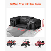 Vevor 310670 50L ATV Задня сумка для зберігання Хвостова сумка Вантажна сумка Губка Подушка Vevor 310670 50L ATV Задня сумка для зберігання Хвостова сумка Вантажна сумка Губка Подушка