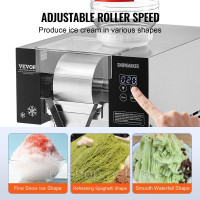 Vevor 311283 Комерційний льодогенератор Snowflake Ice Shaver 125 кг/24 год. Нержавіюча сталь