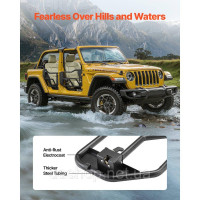 Vevor 310683 Трубчасті двері Jeep (4-дверні) у стилі Adventure з міцними петлями та оригінальним замком, двері Jeep з гумовими