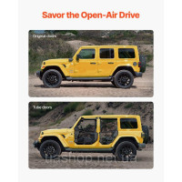Vevor 310683 Трубчасті двері Jeep (4-дверні) у стилі Adventure з міцними петлями та оригінальним замком, двері Jeep з гумовими