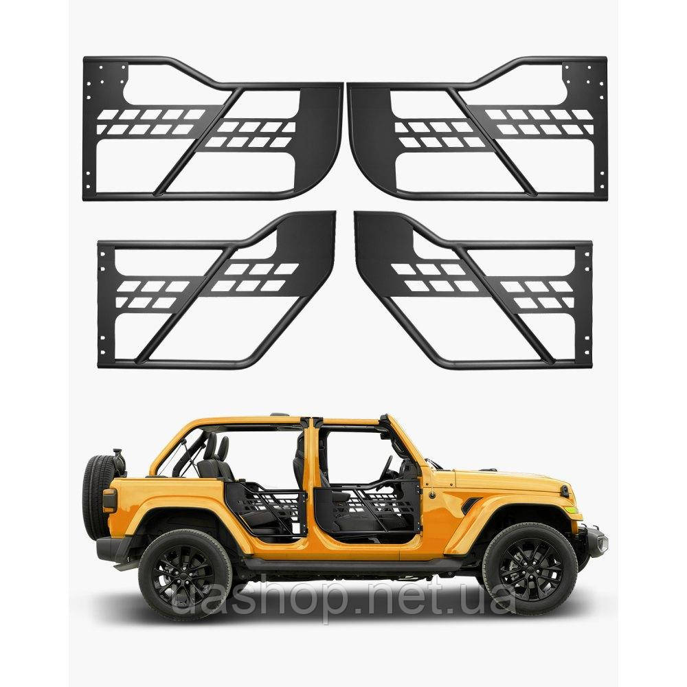 Vevor 310684 Трубчасті двері Jeep у мисливському стилі (4-дверні) з посиленими петлями та оригінальним механізмом блокування,