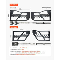 Vevor 310685 Трубчасті двері для Jeep (4-дверні) в стилі 