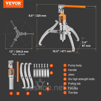 Vevor 310695 Гідравлічний знімач шестерень, 15 тонн, підшипник шківа колеса