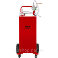 Vevor 310704 Паливний бак Fuel Caddy 132 л, 4 колеса, з ручним насосом, червоний Vevor 310704 Паливний бак Fuel Caddy 132 л, 4 колеса, з ручним насосом, червоний