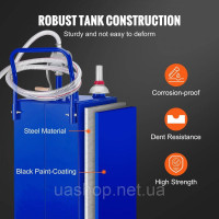 Vevor 310705 Бак для зберігання палива Fuel Caddy 30 галонів 4 колеса з ручним насосом, синій Vevor 310705 Бак для зберігання палива Fuel Caddy 30 галонів 4 колеса з ручним насосом, синій