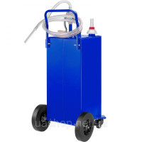 Vevor 310705 Бак для зберігання палива Fuel Caddy 30 галонів 4 колеса з ручним насосом, синій Vevor 310705 Бак для зберігання палива Fuel Caddy 30 галонів 4 колеса з ручним насосом, синій