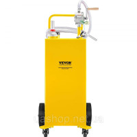 Vevor 310706 Бак для зберігання палива Fuel Caddy 30 галонів 4 колеса з ручним насосом, жовтий