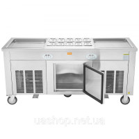 Vevor 311332 Рулонна машина для рулетів морозива у фритюрі, 2 шт. квадратні сковорідки 45 х 45 см для смаження у фритюрі,
