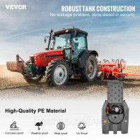 Vevor 310738 Портативний дизельний бак 439,11 л, мобільна система баків, сіра дизельна заправна станція, 140 Вт, дизельний бак,