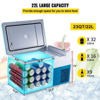 Vevor 311343 22L Cool Box Портативний електричний міні-холодильник для автомобіля та кемпінгу Vevor 311343 22L Cool Box Портативний електричний міні-холодильник для автомобіля та кемпінгу
