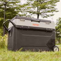 Vevor 311344 Кемпінговий холодильник 53 л Cool Box з рухомими електричними морозильними камерами 2 в 1 двозонний автомобільний