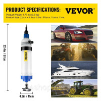 Vevor 310742 Ручний насос 1500мл Масляний всмоктувальний насос Масляна шестерня Масляний всмоктувальний насос Всмоктувальний шприц