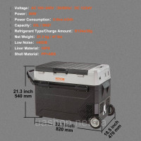 Vevor 311344 Кемпінговий холодильник 53 л Cool Box з рухомими електричними морозильними камерами 2 в 1 двозонний автомобільний