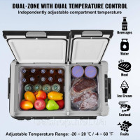 Vevor 311355 Портативний автомобільний холодильник Cool Box Compressor 58L Dual Zone Vevor 311355 Портативний автомобільний холодильник Cool Box Compressor 58L Dual Zone