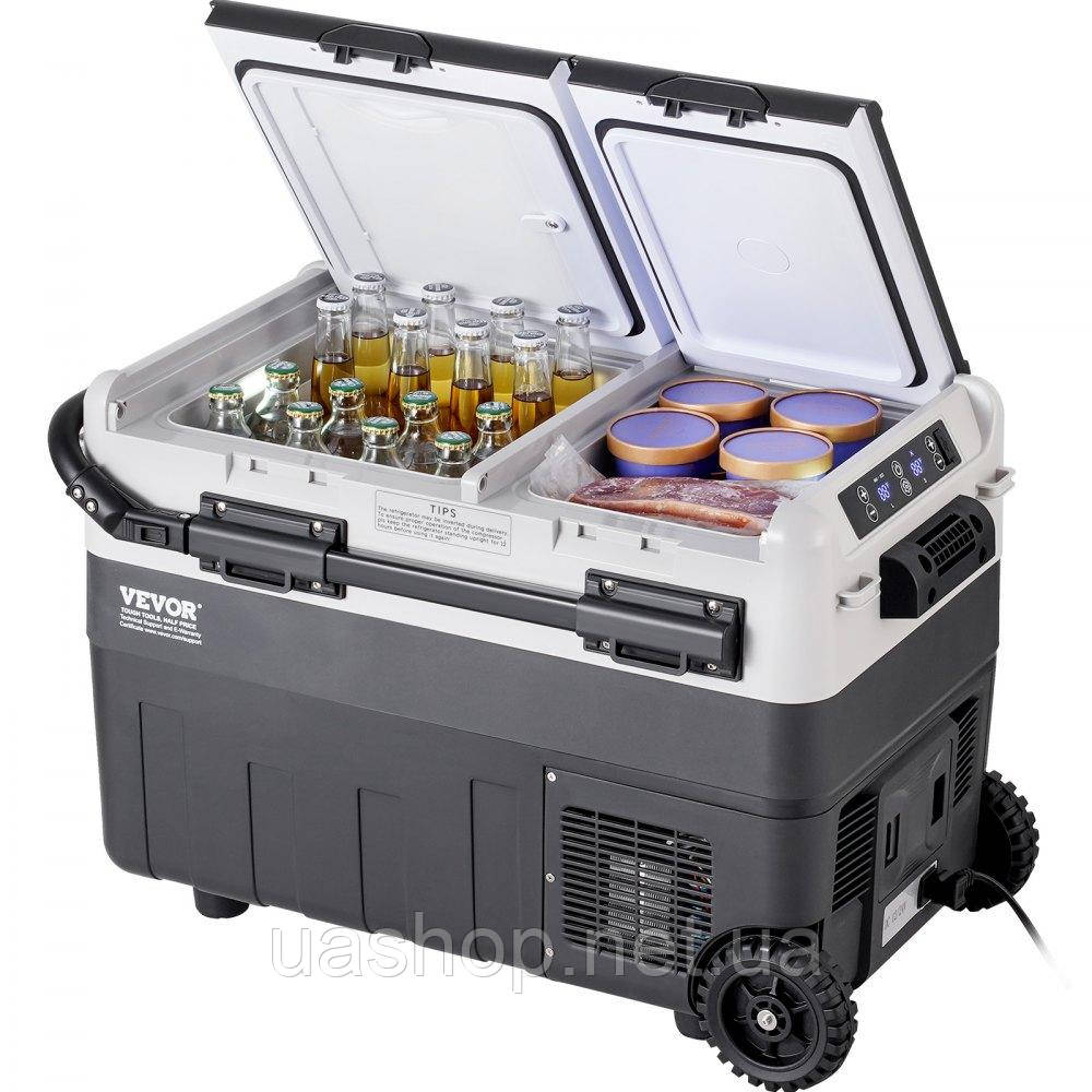 Vevor 311353 Портативний автомобільний холодильник Cool Box Compressor 40L Dual Zone