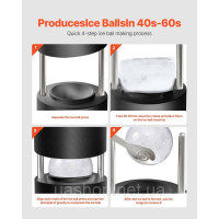 Vevor 311377 Ice Ball Press Set Ice Ball Machine 60mm Clear Ball Whiskys Форма для блоків льоду
