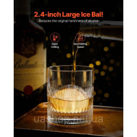 Vevor 311377 Ice Ball Press Set Ice Ball Machine 60mm Clear Ball Whiskys Форма для блоків льоду