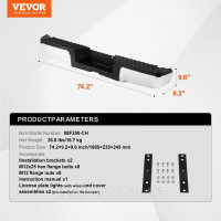 Vevor 310777 Бампер задній Chrome Steel Ford F250/Ford F350 (2008-2016) Vevor 310777 Бампер задній Chrome Steel Ford F250/Ford F350 (2008-2016)