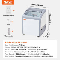 Vevor 311387 Торгова вітрина для морозива 154L. Вітрина для морозива Vevor 311387 Торгова вітрина для морозива 154L. Вітрина для морозива