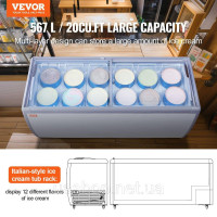 Vevor 311379 567L Комерційна вітрина для морозива. Вітрина для морозива. Vevor 311379 567L Комерційна вітрина для морозива. Вітрина для морозива.