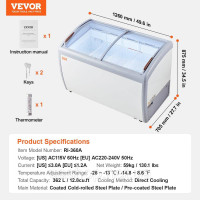 Vevor 311382 362L Комерційна вітрина для морозива. Вітрина для морозива. Vevor 311382 362L Комерційна вітрина для морозива. Вітрина для морозива.
