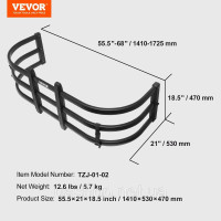 Vevor 310780 Розширювач вантажної платформи підбирача 1410-1725 мм Регульована довжина, роздільник вантажної платформи з Vevor 310780 Розширювач вантажної платформи підбирача 1410-1725 мм Регульована довжина, роздільник вантажної платформи з