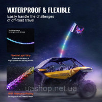 Vevor 310786 1 шт. 3 фути Whip Light з пружинною основою, LED Whip Light з додатком & Пульт дистанційного керування, Vevor 310786 1 шт. 3 фути Whip Light з пружинною основою, LED Whip Light з додатком & Пульт дистанційного керування,