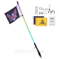 Vevor 310786 1 шт. 3 фути Whip Light з пружинною основою, LED Whip Light з додатком & Пульт дистанційного керування, Vevor 310786 1 шт. 3 фути Whip Light з пружинною основою, LED Whip Light з додатком & Пульт дистанційного керування,