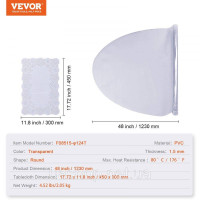 Vevor 311400 Фольга для захисту столу Прозора Товщина 1,5 мм, φ 1230 мм Фольга для захисту столу ПВХ Чохол для круглого столу Vevor 311400 Фольга для захисту столу Прозора Товщина 1,5 мм, φ 1230 мм Фольга для захисту столу ПВХ Чохол для круглого столу